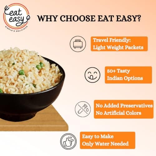 Eat Easy Jain Fried Rice – 95g | No Garlic No Onion Ready to Eat & Cook | Freeze Dehydrated Instant Rice | 100% Veg | No Preservatives | Just Add Water 4