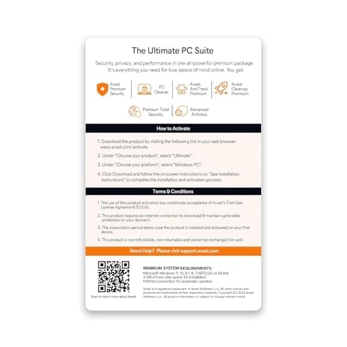 Avast Ultimate PC Suite (Total Security Suite, PC Cleaner & AntiTracker) (1 PC | 1 Year) (Email Delivery in 2 hours-No CD) 2