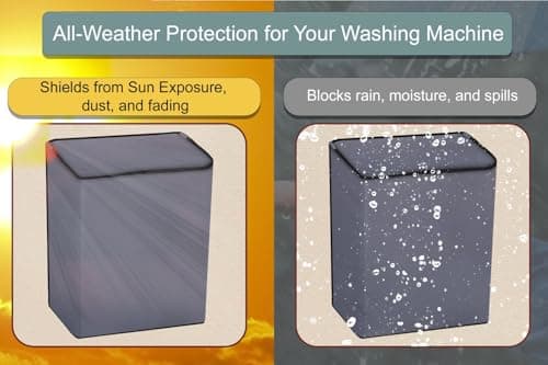 Stylista Polyester Waterproof Washing Machine Cover Compatible for Samsung 7 Kg Semi-Automatic Top Loading WT70M3000HP Grey 5