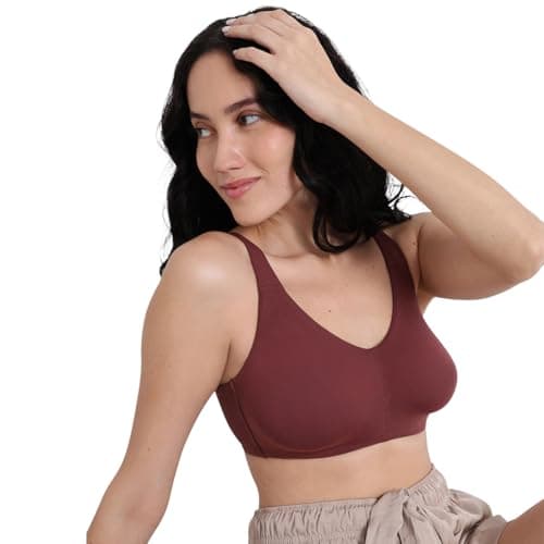Wacoal Basics Essentials Live in Non-Padded Non-Wired Full Cup Everyday Wear Cotton Blend T-Shirt Bra-Dark Brown-36D