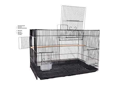 30" Bird cage for Budgies,Finches,Love Birds,Cocktails,Conures,CuttlefishBone Holder,Cuttlefish Bone,1gate to Install breeding Box,1 perchstick,2cups - (Colors May Vary)(30 Inch) 3