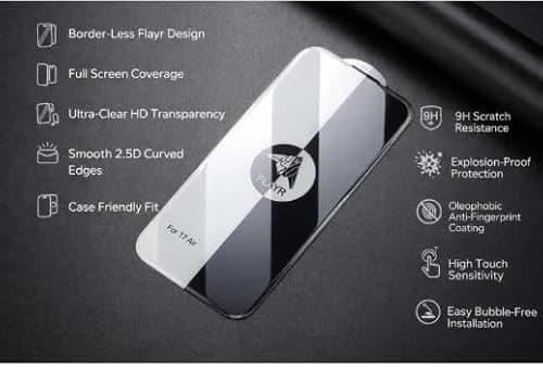 BLATE Borderless Edge-To-Edge Coverage Flayr Tempered Glass Compatible For APPLE IPHONE 14 PRO MAX | 9H Hardness & HD Clarity |Crystal Clear Protection | Bubble-free, Easy Installation(PACK OF 1) 3