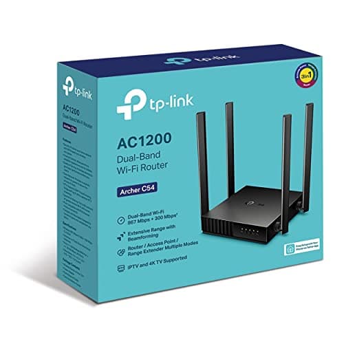 TP-Link Archer C54 AC1200 Dual Band Wi-Fi Router | 1200 Mbps Wireless WiFi Speed | Multi-Mode | 4 Antennas | Parental Controls | Guest Network 2.4 GHz 4