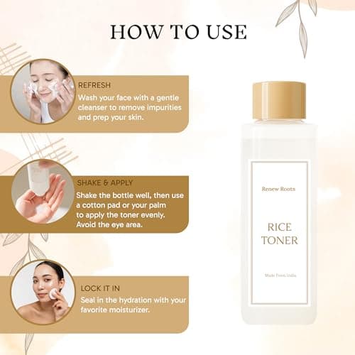 Original Korean Skincare Rice Toner, Milky Toners for Glowing Skin, Rice Water Korean, Glow Essence with Niacinamide, Hydrating for Dry, Dull, Combination Skin, Vegan, Fragrance Free, Glass Skin 3