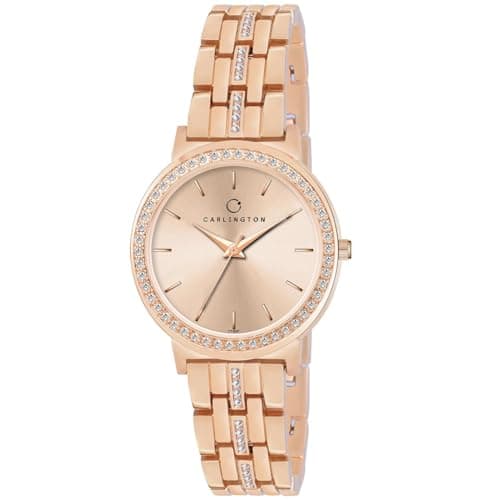 Carlington Iconic Analog Watches for Women with Premium Stainless Steel Strap - CT 2037