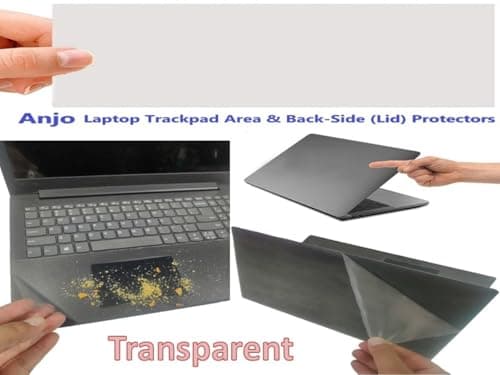 Anjo 6 in 1 Combo of 15.6 Inch & 16:9 Display Aspect Ratios Laptop Screen Protector, KeySkin, Body Lamination Trackpad & Lid (Transparent), Mouse Pad & Cleaner 4