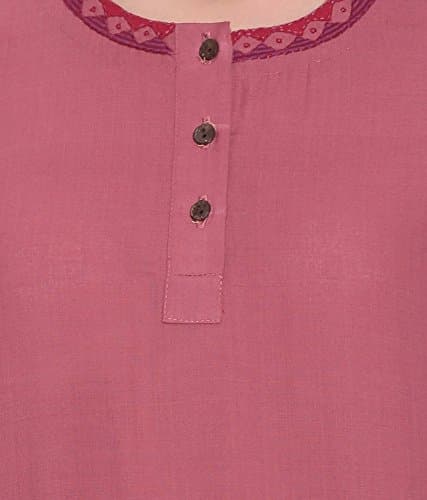 TRIBES INDIA Women's Cotton Regular Kurta (2TXWOMRJ0577_E_S_Pink_X-Large) 5