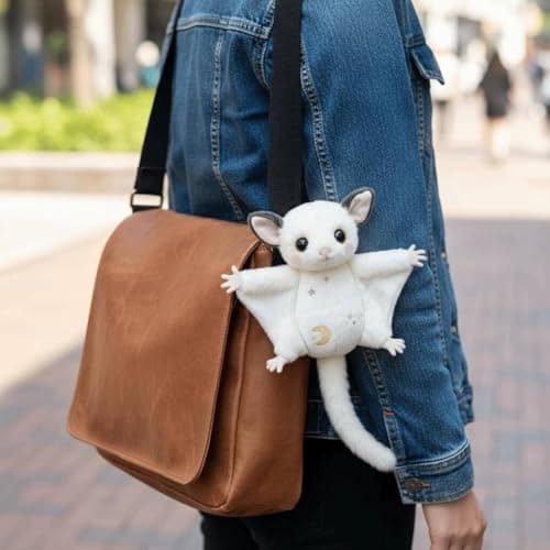 OJIVA® Cute Sugar Glider Keychain Soft Sugar Glider Stuffed Lightweight Flying Squirrel Charm PP Cotton Filling for Backpack, Keys, Gray Ears S Flying|Toys & Hobbies|Beanbag Plush 2