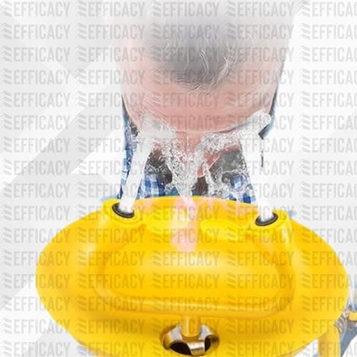 WALTZER INDIA Emergency Eye Wash & Shower, 1 Inch Inlet Connection, 7.41 Feet GI, Yellow, 1 Count 4