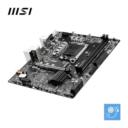 MSI PRO H610M-E Motherboard, Micro-ATX - Supports 14th/13th/12th Gen Intel Core Processors, LGA 1700 - DDR5 Memory Boost 5600MHz/MAX, PCIe 4.0 x16 Slot, M.2 Gen3 Slot 4