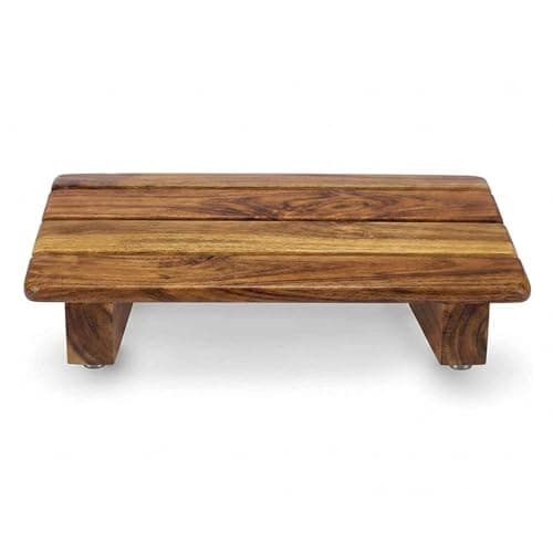 Dantawood Chair Foot Rest for Office in Natural Acacia Wood, Under Desk Foot Stool, Foot Rest Under Table for Office Home- L-14, W- 9, H- 4.3 inch 4