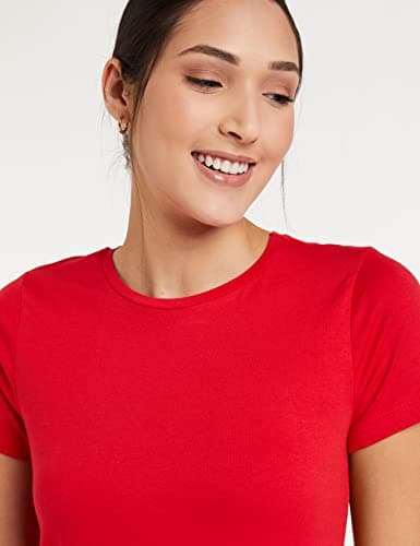 Amazon Brand - Symbol Womens Regular T-Shirt (RN-PO2-COMBO8_Red and Turquoise_3XL) 5
