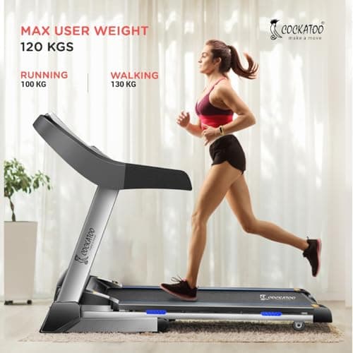 Cockatoo Smart-Run A6 6HP Peak Auto Incline DC Motorized Treadmill for Home,with Auto Incline Treadmill for Home & MP3, Bluetooth, Max Speed 16 Km/Hr, Max User Weight 130 Kg 4