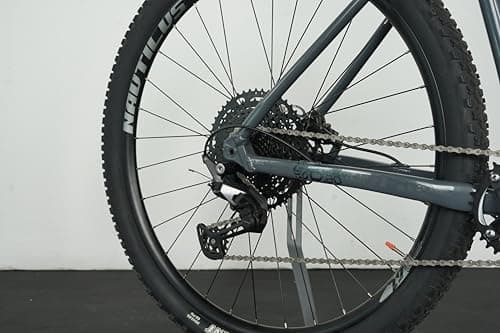 United Clovis 6.2 29T Adult Mountain Bike with 1x12 Shimano Deore Drivetrain, SR Suntour XCR 32 Boost Suspension Fork, Shimano MT201 Hydraulic Disc Brakes (Grey Blue) 3