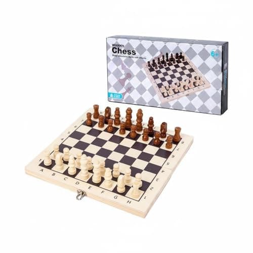 UJEAVETTE Teacher Recommended Portable Chess Set Competition Use Travel Chess Set Foldable Design Game Equipment Easy to Carry for Students, Kids, School, S