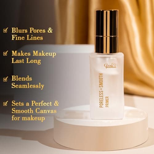 Glam21 Poreless & Smooth Primer | Skin-Hydrating Poreless Primer With Natural Glow Finish For Face Makeup | Blends seamlessly | Lightweight texture| 30ml 3