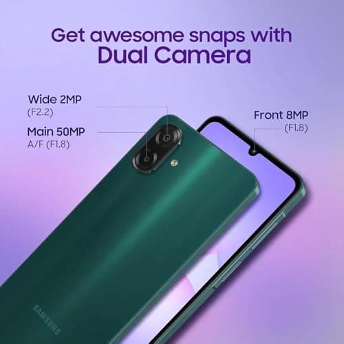 Samsung Galaxy A07 LTE (Green, 4GB RAM, 64GB Storage) | 50MP Dual Camera | 6.7 Inch HD+ Display | 90Hz Refresh Rate | MediaTek Helio G99 (6nm) | IP54 | 6 Gen OS Upgrade and Security Update 2