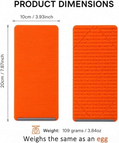 LARYNX Flexible Silicone Phone Stand, Foldable Rollable Holder, Multi-Angle Adjustable, Orange, 10x20cm, for Phone, Tablet, Laptop 4