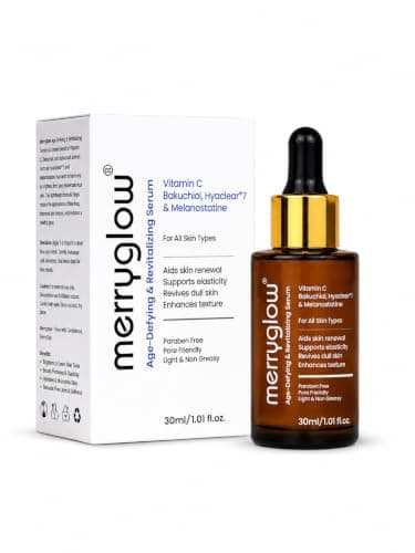 Merryglow Age-Defying & Revitalizing Vitamin C Serum with Bakuchiol, Hyaclear®7 & Melanostatine, All Skin Types, 30ml
