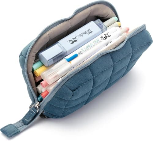 CALFHEADPillow Stationery Pouch – Soft Pillow Makeup Bag, Pillow-Shaped Pencil Case for School, Cosmetics, Travel | Pen & Color Storage Pouch Case | School Supplies (Pack of 1, Multicolor) 3