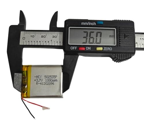 3.7v 1000mAh (Lithium Polymer) Lipo Rechargeable Battery Model 402535P for RC Toys, Bluetooth, DIY, MP3, DVD Player | LiPo Battery | Lithium Polymer Battery 4