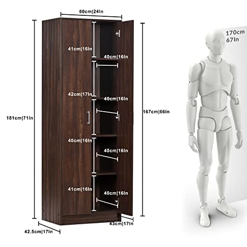 DeckUp Giona Engineered Wood Book Shelf and Display Unit (Walnut, Matte Finish) 2