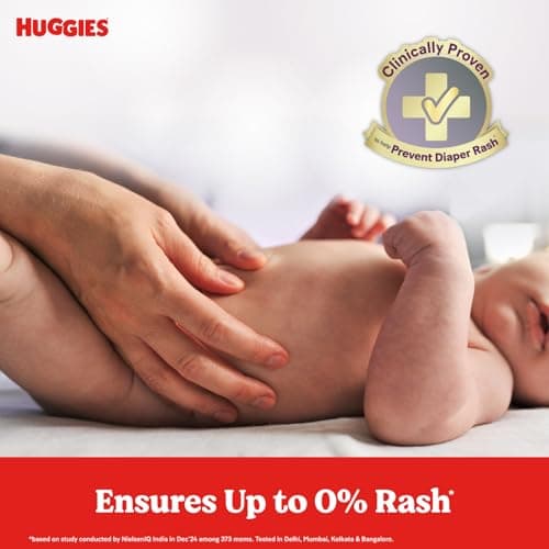 Huggies Complete Comfort Wonder Pants | Pant Style Baby Diapers Medium Size (M), 76 Count | India's Fastest Absorbing Diaper, Prevents Diaper Rash, Ideal for 7 to 12 Kgs 4
