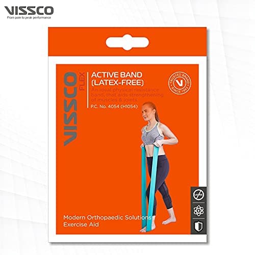 Vissco Active Band Physical Resistance Band for Exercise, Workouts, Gym, Stretching, Yoga, Strengthening of Muscles & Joints - Light Resistance (Yellow) 4