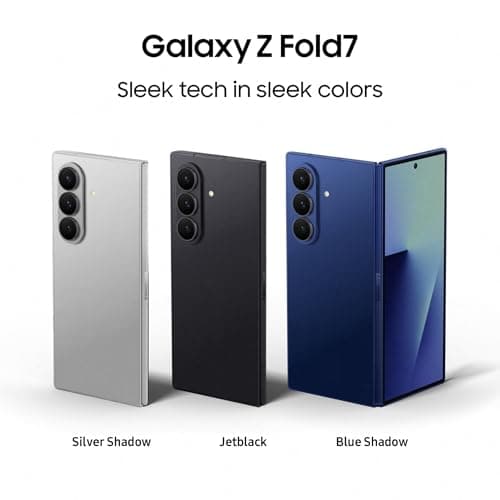 Samsung Galaxy Z Fold7 5G Mobile with Galaxy AI (JetBlack, 12GB RAM, 512GB Storage), Ultra Sleek Design with 200MP Camera, Ultra-Smooth Gaming with Powerful Snapdragon 8 Elite, Google Gemini 3