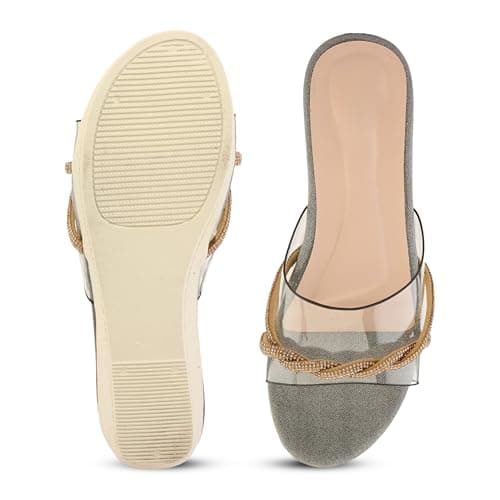 Centrino Women's Wedge Heel Sandals | Stylish Slip-On Sandals for Ladies | Soft Cushioned Footbed for Comfort | Elegant & Trendy Design | Lightweight and Durable Fashion Footwear 9414-8 4