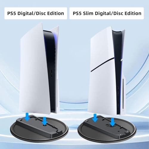 OIVO INDIA Vertical High Stability Stand Comptible with PS5 Slim/Fat Console, Improved Heat Dissipation Gaming Accessories for PlayStation 5 Support All Model (PS5 Stand All Model) 4