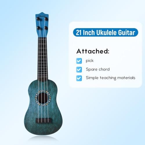 CLUB BOLLYWOOD® 21 inch Ukulele Guitar Musical Instrument Strumming Training for Beginners|Toys & Hobbies | Educational |Music & Art|1 21inch Ukulele 2