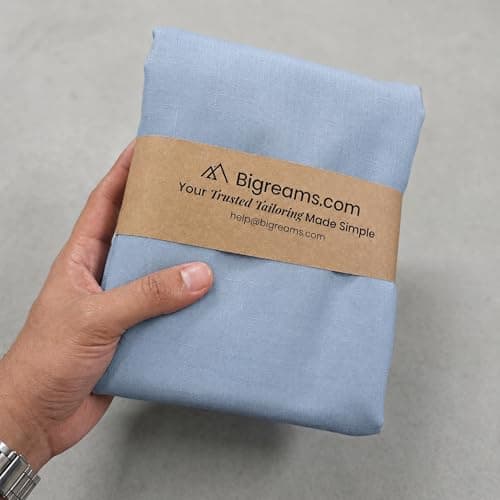 BIGREAMS Unstitched Cotton Stretchable Linen Safari Suit Fabric – 3 Meter Suit Piece | Breathable, Durable & Comfortable | 58" Wide 2
