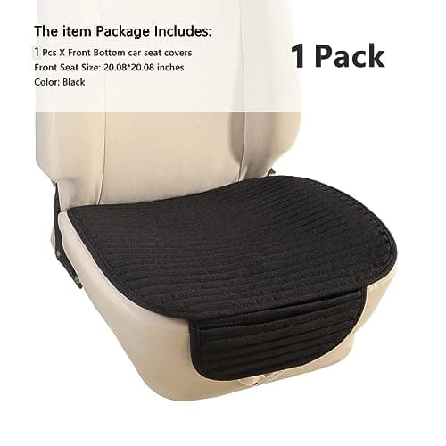Suninbox Black Car Seat Covers,Buckwheat Hulls Car Seat Cushion,Truck Seat Covers,Compatible Sedan SUV Van MPV,Car Seat Pads,Bottom Seat Covers for Cars[Black Front Seat] 3