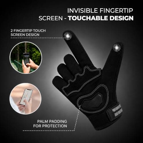 BADOWL Hexa Bike Riding Gloves – Full Knuckle Protection, Anti-Slip 5