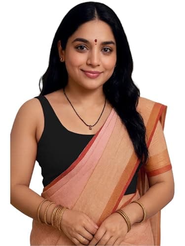 XOLANI Women’s Stylish Ribbed Sleeveless Lycra Stretchable Readymade Crop Tank Top Cami Blouse for Girls 2VX34 1044 M BLK Black