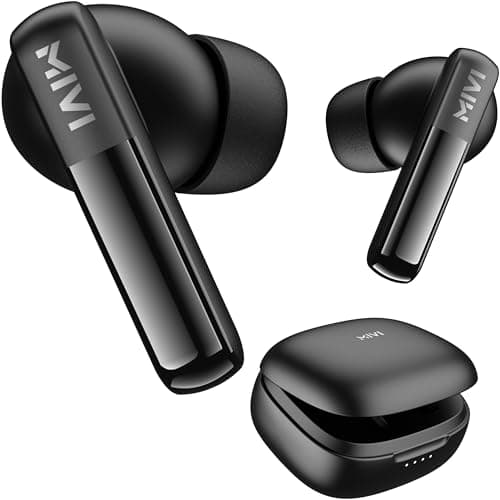 Mivi DuoPods Echo | AI-ENC Calls| IPX 4.0 Earphone Wireless | 13mm Drivers Earbuds | TWS Earphone Wireless with Bluetooth 5.3 | Made in India | 1 Year Warranty | 60 Hours Playtime