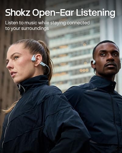 SHOKZ Openrun Pro 2 Mini Bone Conduction Sport Headphones, Open Ear Wireless Earphones With Bluetooth 5.3, Noise Cancelling Mics, IP55 Waterproof, 12H Playtime For Running, USB-C Quick Charge (Silver) 5