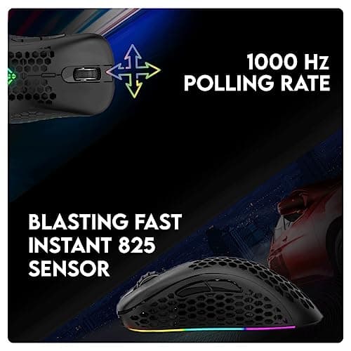 Cosmic Byte Spectrum RGB Wired Gaming Mouse, 66grams, 12800DPI, 1000Hz Polling, 10M Switches, Software Support (Black) 2