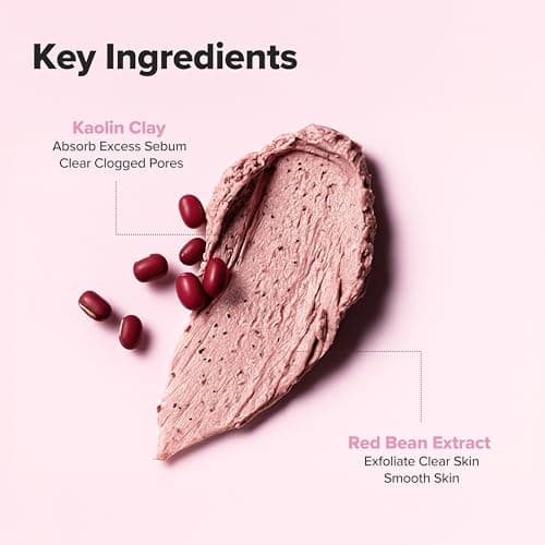 Beauty of Joseon Red Bean Pore Refreshing Mask Mud Cream Hydrating Wash Off Pack, Pore Cleansing Exfoliator, Korean Skin Care for Men and Women 140ml 5