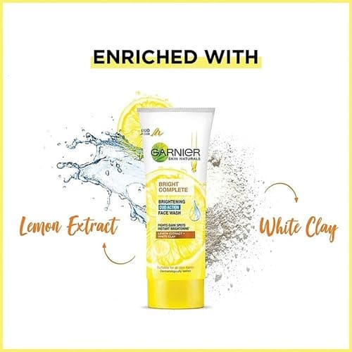Garnier Bright Complete BRIGHTENING DUO ACTION Face Wash, 100g 4