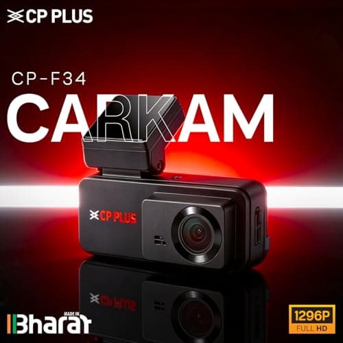 CP PLUS Dash Cam for Car CP-F34 | 3MP Full HD+ Front Dashcam with Built-in GPS | 137° Wide View Angle | Built-in Microphone | (AP Mode) WiFi | G-Sensor | WDR Night Vision | Supports 1TB SD Card 2