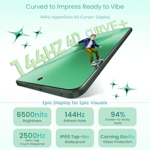 realme Smartphone 15 pro 5G, 12GB RAM 256GB ROM 6.8 Inch Display 144Hz, Snapdragon 7 Gen 4, Battery 7000mAh 80W Fast Charge IP69 Waterproof 4K AI Camera (Green) 4