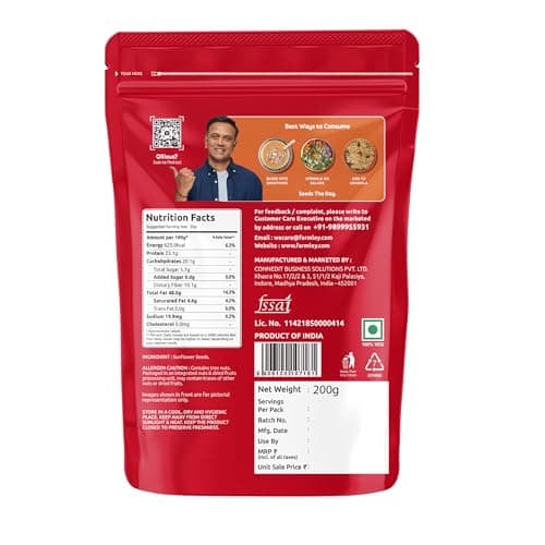 Farmley Edible Seeds Combo 400 g | Chia Seed + Sunflower Seed + Pumpkin Seed I Superfood Mix for Healthy Eating | Rich in Protein & Fiber (200g, each) (Pack of 2) 3