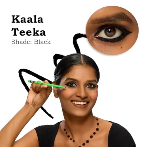 Clumsy Cat Longwear Black Kajal for Women - Enriched with Almond Oil & Vitamin E | One-Stroke Intense Colour | Waterproof, Smudge Proof & Long Lasting Eye Makeup | Kaala Teeka (Black) 5