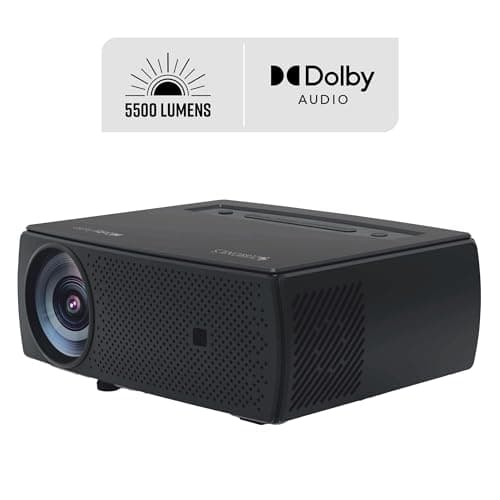 ZEBRONICS PIXAPLAY 15 Smart LED Projector with Dolby Audio, 5500 lumens, 4K Support, 180 Inch Screen Size, Supports Miracast, Bluetooth, USB, HDMI, WiFi, APP Support, 1080p Native 2