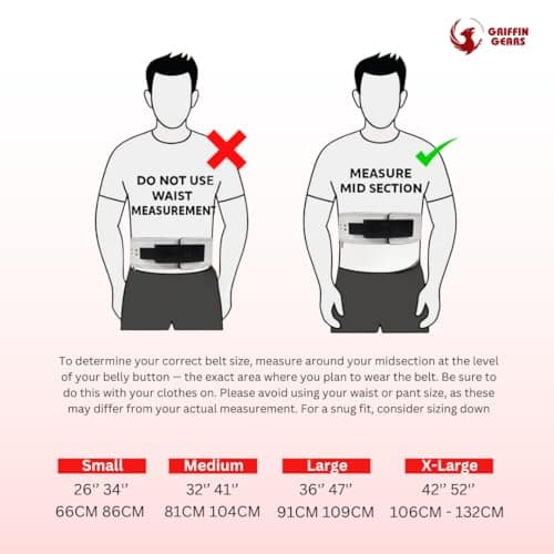 Griffin Gears® 10mm Lever Belt – Black Leather Weightlifting Belt with Red Buckle – Powerlifting Gym Belt for Men & Women – Heavy-Duty - Men & Women (Black Belt Red Buckle, M) 6