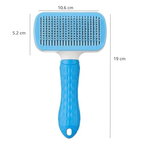 Amazon Basics Self Cleaning Slicker Pet Grooming Brush | Pet Cleaning Tool Suitable for All Pets | Rectangular Shape 6