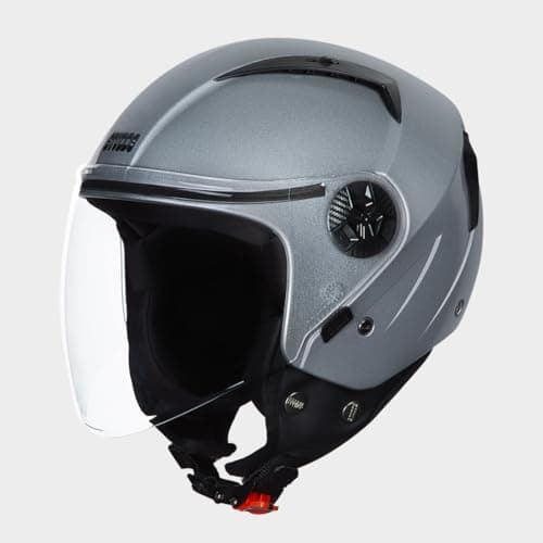 STUDDS Vogue ISI Certified Open Face Motorcycle Helmet for Men and Women with Clear Visor
