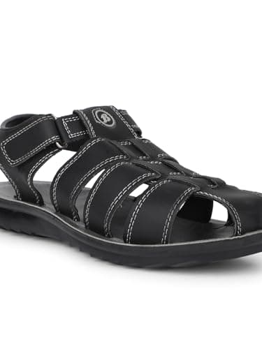 Bata Syn Buntoe Men's Black Sandals - 9 UK (8616011) 3